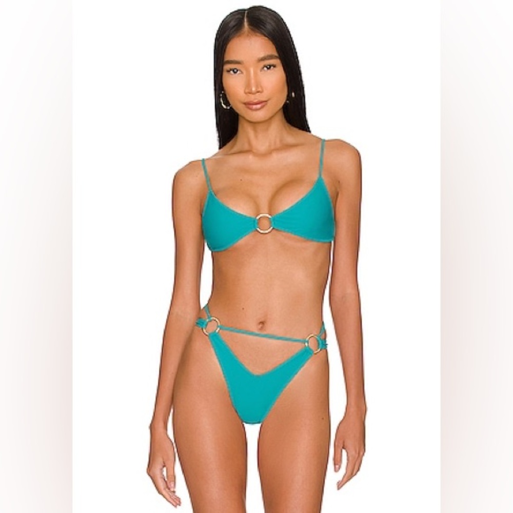Lovers + Friends Teal Bikini